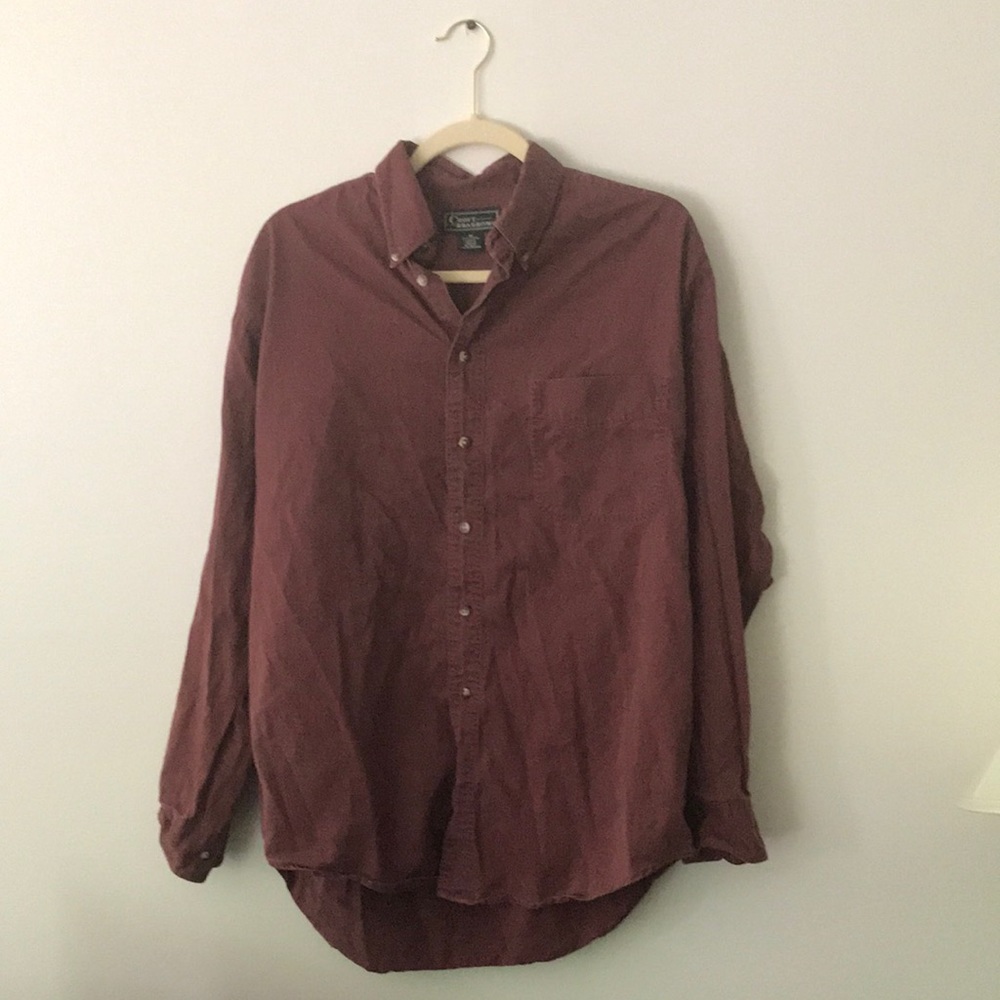 Maroon collared shirt